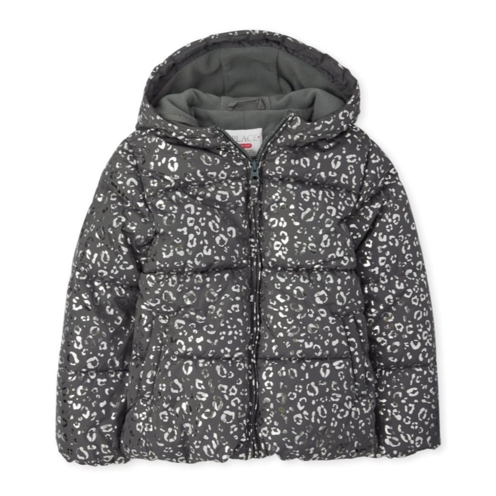 🍓$5 Pick!🍓 Children’s Place Cheeta Print Puffer Jacket Size 7/8